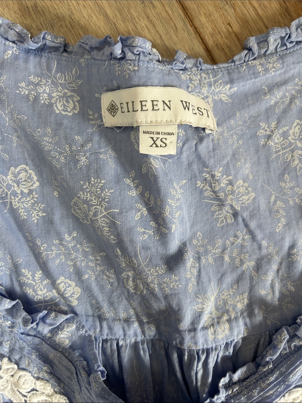 Eileen West Light Blue Floral Sleeveless Maxi Nightgown - Picture 3 of 13